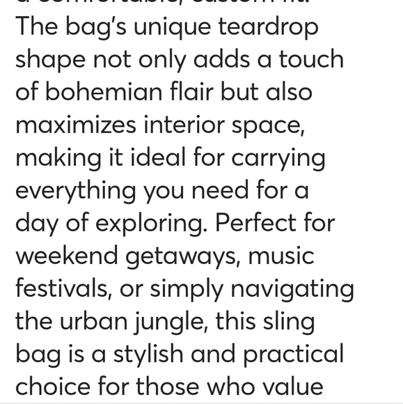 Ameribag Healthy Back Sling Bag-15" - Picture 7 of 12